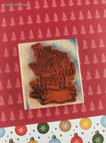 Vintage 2003 Stampin' Up! Christmas Sledding Snowmen Wooden Block/Rubber Stamp