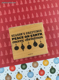 Vintage Stampin' Up! Christmas Season's Greetings Wooden Block/Rubber Stamp
