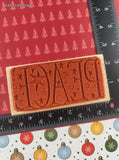Vintage 2005 Stampin' Up! Christmas "Peace" Starry Wooden Block/Rubber Stamp