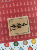 Vintage 1998 Stampin' Up! Christmas Gift Labels Set/2 Wooden Block/Rubber Stamps