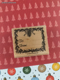 Vintage 1998 Stampin' Up! Christmas Gift Labels Set/2 Wooden Block/Rubber Stamps
