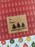 Vintage 1998 Stampin' Up! Christmas Gift Label Wooden Block/Rubber Stamp