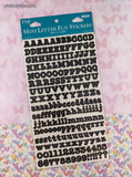 Vintage Frances Meyer FMI Black Mini Letter Fun Stickers, 1 Sheet New & Sealed
