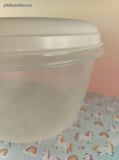 Vintage Rubbermaid Servin' Saver 12 Cups 2.8 L Clear Container w/Almond Lid, CLEAN