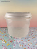 Vintage Rubbermaid Servin' Saver 10 Cups 2.4 L Clear Container w/Almond Lid, CLEAN