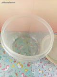 Vintage Rubbermaid Servin' Saver 10 Cups 2.4 L Clear Container w/Almond Lid, CLEAN
