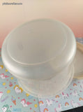 Vintage Rubbermaid Servin' Saver 10 Cups 2.4 L Clear Container w/Almond Lid, CLEAN