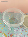 Vintage Rubbermaid Servin' Saver 2 Cups 470 mL Clear Container w/Almond Lid, CLEAN