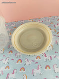 Vintage Rubbermaid Servin' Saver 2 Cups 470 mL Clear Container w/Almond Lid, CLEAN