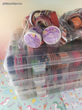 HUGE Lot Hundreds 100's of Rolls of Washi Tape Unused + Minimally Used w/Storage Containers