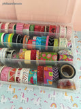 HUGE Lot Hundreds 100's of Rolls of Washi Tape Unused + Minimally Used w/Storage Containers