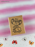 Vintage 2001 Ann-ticipations Cute Lil' Mouse "Love" 1336-G Wooden Block/Rubber Stamp