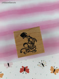 Vintage 1996 Ann-ticipations Cute Lil' Mouse "Mad Mouse" F-1173 Wooden Block/Rubber Stamp CLEAN