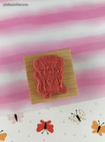 Vintage 1997 Ann-ticipations Cute Lil' Mouse "Angel Mouse" Wooden Block/Rubber Stamp CLEAN