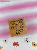 Vintage 2001 Ann-ticipations Cute Lil' Mouse "Dancing Mouse" 4031-F Wooden Block/Rubber Stamp