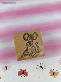 Vintage 2004 Ann-ticipations Cute Lil' Mouse "Grumpy Mouse" 1172-F Wooden Block/Rubber Stamp CLEAN