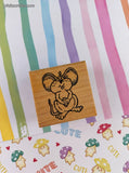 Vintage Ann-ticipations Cute Lil' Mouse "Hopeful Mouse" 1467-F Wooden Block/Rubber Stamp CLEAN
