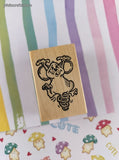 Vintage 1997 Ann-ticipations Cute Lil' Mouse "Springy Mouse" Wooden Block/Rubber Stamp