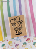 Vintage 2003 Ann-ticipations Cute Lil' Mouse "Barefoot Dancing" 1596-G Wooden Block/Rubber Stamp CLEAN