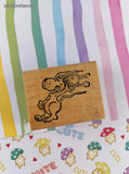 Vintage 2003 Ann-ticipations Cute Lil' Mouse "Racing Mouse" 9442-G Wooden Block/Rubber Stamp CLEAN