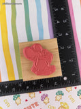 Vintage 2003 Ann-ticipations Cute Lil' Mouse "Yoga Mouse" 1594-G Wooden Block/Rubber Stamp CLEAN