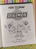Vintage 2001 1st Printing How to Draw Digimon Volume Two Scholastic Softcover