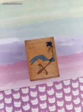 Vintage 1991 Rubber Stampede Looney Tunes #236-D Meep Meep! Road Runner Wooden Block/Rubber Stamp