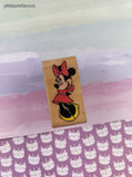 Vintage Rubber Stampede 393-C Disney's Shy Minnie Mouse Wooden Block/Rubber Stamp