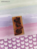 Vintage Rubber Stampede 393-C Disney's Shy Minnie Mouse Wooden Block/Rubber Stamp