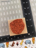 Vintage Rubber Stampede 424-E Disney's Mickey Mouse & Minnie Wreath Wooden Block/Rubber Stamp, CLEAN