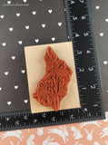 Vintage 1993 Hero Arts #G310 Lily Wooden Block/Rubber Stamp, CLEAN