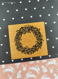 Vintage 1996 CC Rubber Stamps Bramble Wreath Wooden Block/Rubber Stamp, CLEAN