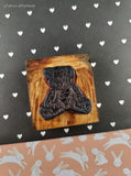 Vintage 1983 PSX Cute Lil' Teddy Bear Wooden Block/Rubber Stamp