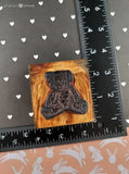Vintage 1983 PSX Cute Lil' Teddy Bear Wooden Block/Rubber Stamp