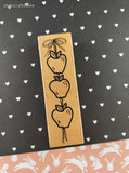Vintage The Stamp Barn Rustic String of Apples Wooden Block/Rubber Stamp, CLEAN
