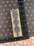 Vintage The Stamp Barn Rustic String of Apples Wooden Block/Rubber Stamp, CLEAN