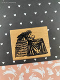 Vintage 1984 Ken Brown Stamps Fortune Teller Wooden Block/Rubber Stamp, CLEAN