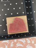 Vintage 1984 Ken Brown Stamps Fortune Teller Wooden Block/Rubber Stamp, CLEAN