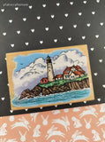Vintage 1998 Stampendous! #P025 Portland Head Lighthouse Wooden Block/Rubber Stamp