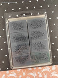 Vintage 1997 Stampendous! #SS130 Beautifully Said Set of 8 Stamps