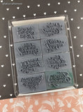 Vintage 1997 Stampendous! #SS130 Beautifully Said Set of 8 Stamps