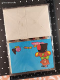 Vintage 1970's/1980's I Heart My Teddy Bear Stationery Set, Blue Hot Air Balloons