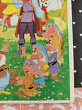 Vintage Disney's Snow White Golden Cardboard Frame-Tray Puzzle, Nice & Clean