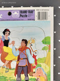 Vintage Disney's Snow White Golden Cardboard Frame-Tray Puzzle, Nice & Clean