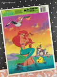 Vintage Disney's The Little Mermaid Golden Cardboard Frame-Tray Puzzle, Nice & Clean