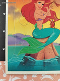 Vintage Disney's The Little Mermaid Golden Cardboard Frame-Tray Puzzle, Nice & Clean