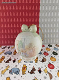 Vintage 1990 Precious Moments Enesco Christmas Porcelain Ball Ornament w/Stand