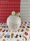 Vintage 1990 Precious Moments Enesco Christmas Porcelain Ball Ornament w/Stand