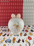 Vintage 1993 Precious Moments Enesco Christmas Porcelain Ball Ornament w/Stand