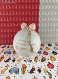 Vintage 1993 Precious Moments Enesco Christmas Porcelain Ball Ornament w/Stand